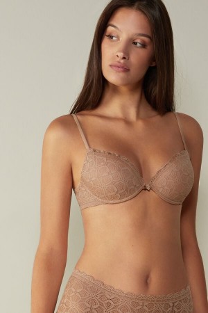 Intimissimi Bellissima Push-Up Lace Donna Reggiseno Arancioni Beige | 063-UPVQOM