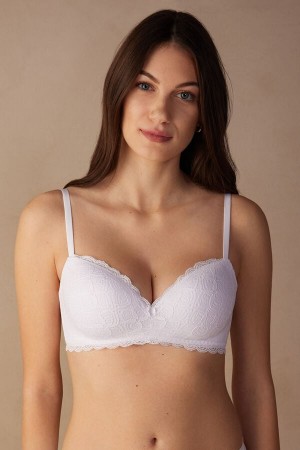 Intimissimi Claudia Balconette Lace Donna Reggiseno Bianche | 162-KEYGUL