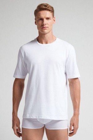 Intimissimi Cotton Jersey Uomo Maglietta Bianche | 056-AIOXQM