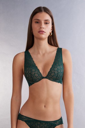 Intimissimi Elena Balconette Lace Donna Reggiseno Verdi | 743-WGAVCP