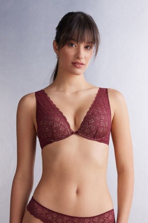 Intimissimi Elena Balconette Lace Donna Reggiseno Rosse | 795-WUFTCQ