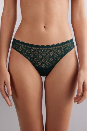 Intimissimi Lace And Microfiberzilian Donna Slip Verdi | 167-LSOZJX