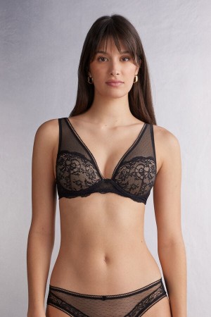 Intimissimi Lace Never Gets Old Elena Balconette Donna Reggiseno Nere | 602-XKRVST