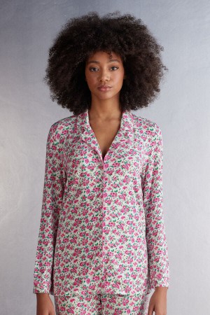 Intimissimi Life Is A Flower Button Up Modal Donna Pigiama Colorate | 754-DUKQMX