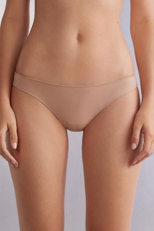 Intimissimi Low Rise Cotton Donna Slip Arancioni Beige | 743-TSLMGW