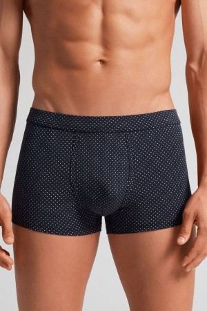 Intimissimi Micro Dot Natural Fresh Supima® Cotton Uomo Boxer Nere | 039-EXRCHB