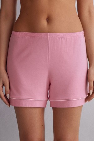 Intimissimi Modal With Contrast Trim Donna Pantaloncini Rosa | 827-QUMCOW