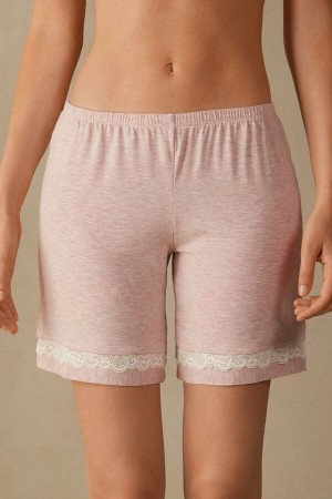 Intimissimi Modal With Lace Details Donna Pantaloncini Rosa Chiaro | 735-TPWXQM