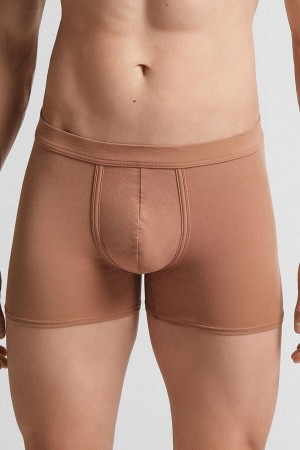 Intimissimi Natural Fresh Cotton Uomo Boxer Beige | 290-QMBFZL