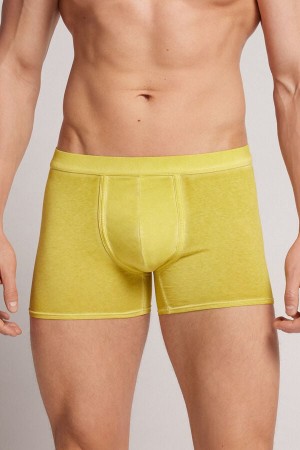 Intimissimi Natural Fresh Cotton Uomo Boxer Gialle | 345-COJGDL