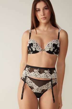 Intimissimi Pretty Flowers Donna Cinture Nere Bianche | 619-SUNTAE