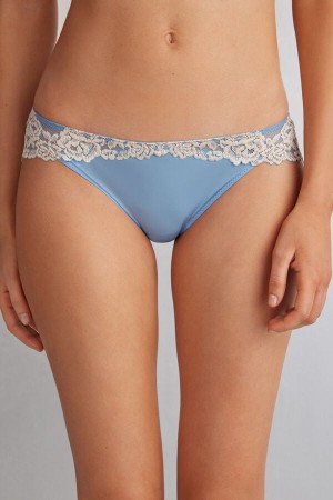 Intimissimi Pretty Flowers Donna Slip Blu Bianche | 896-MTJOQV