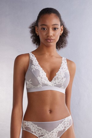 Intimissimi Pretty Flowers Lara Triangle Donna Reggiseno Grigie | 321-MHQOVP