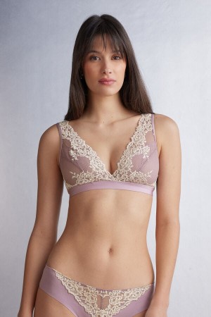 Intimissimi Pretty Flowers Lara Triangle Donna Reggiseno Bianche | 748-YZOETW