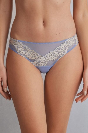 Intimissimi Pretty Flowerszilian Donna Slip Blu Bianche | 175-ZWNTJL