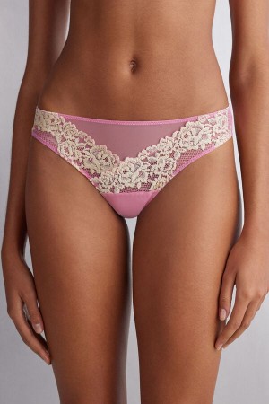 Intimissimi Pretty Flowerszilian Donna Slip Rosa Bianche | 342-YAJBPX