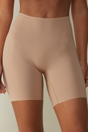 Intimissimi Raw Edge Seamless Cotton Donna Pantaloncini Arancioni Beige | 192-THFEAN