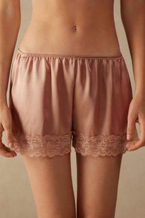 Intimissimi Silk Donna Pantaloncini Rosa | 319-OSVCAD