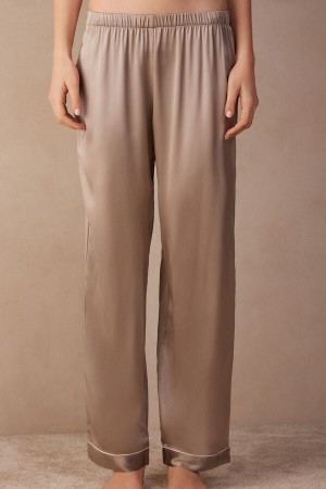 Intimissimi Silk Satin Donna Pantaloni Beige | 318-AZDGXV