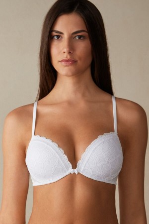 Intimissimi Silvia Push-Up Lace Donna Reggiseno Bianche | 738-JGCTPO