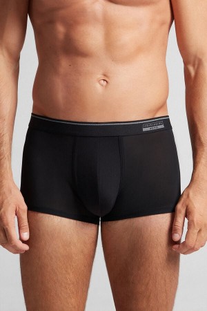 Intimissimi Super Fresh Micro-Mesh Uomo Boxer Nere | 631-QBWPUX