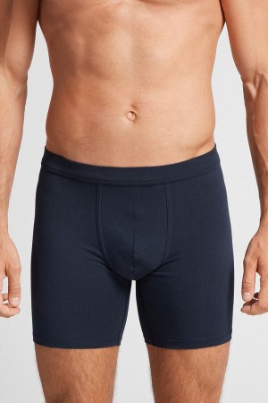 Intimissimi Superior Cotton Long Uomo Boxer Nere | 463-JLOWDM