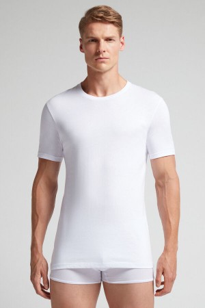 Intimissimi Superior Cotton Uomo Maglietta Bianche | 841-XBRNWS