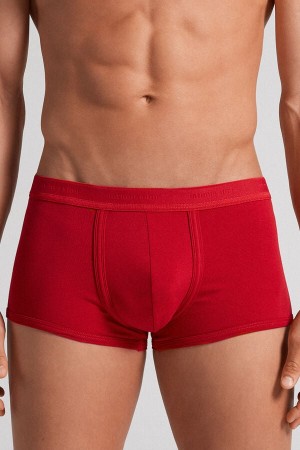 Intimissimi Superior Cotton With Logo Uomo Boxer Rosse Rosse | 043-ZYMHOT