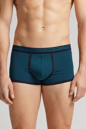 Intimissimi Superior Cotton With Logo Uomo Boxer Verdi | 580-VOTRBZ