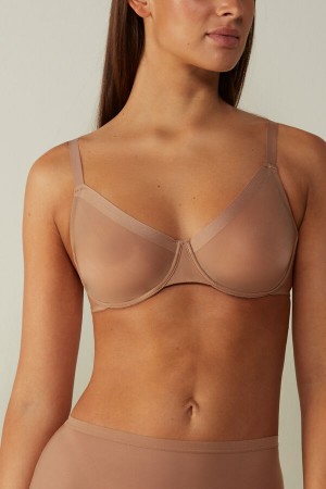 Intimissimi Sveva Invisible Touch Balconette Donna Reggiseno Beige | 379-VDXWOQ