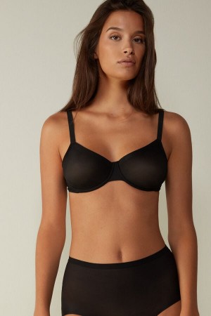 Intimissimi Sveva Invisible Touch Balconette Donna Reggiseno Nere | 618-VNTFOY