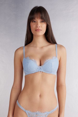 Intimissimi The Most Romantic Season Gioia Super Push-Up Donna Reggiseno Blu | 187-BIAWQV