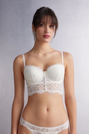 Intimissimi The Most Romantic Season Sofia Bustier Balconette Donna Reggiseno Bianche | 783-GBDJEM