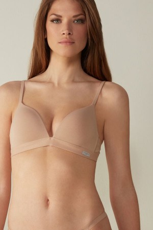 Intimissimi Tiziana Triangle Cotton Donna Reggiseno Arancioni Beige | 520-IGKUWQ