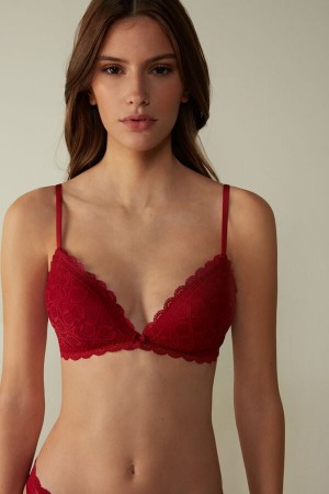 Intimissimi Tiziana Triangle Lace Donna Reggiseno Rosse | 296-VNDLGJ