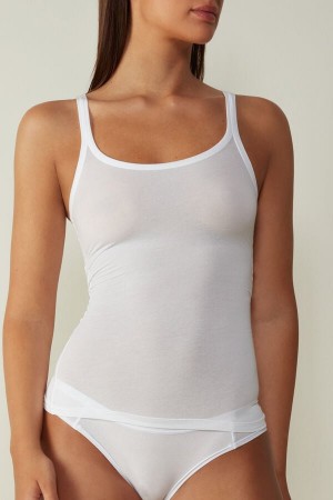 Intimissimi Ultralight Cotton Donna Canotta Bianche | 398-SBECNZ