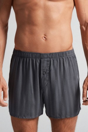 Intimissimi Woven Modal Uomo Boxer Grigie | 406-UAHDYO