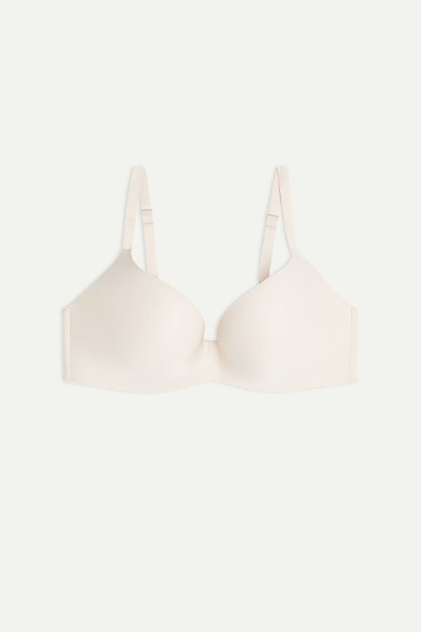 Intimissimi Adele Wireless Boost Triangle Ultralight Microfiber Donna Reggiseno Crema Rosa | 831-YITQEK