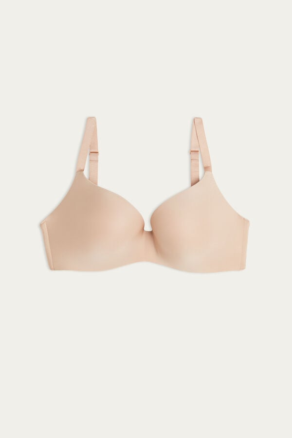 Intimissimi Adele Wireless Boost Triangle Ultralight Microfiber Donna Reggiseno Arancioni Beige | 638-SBVEMD