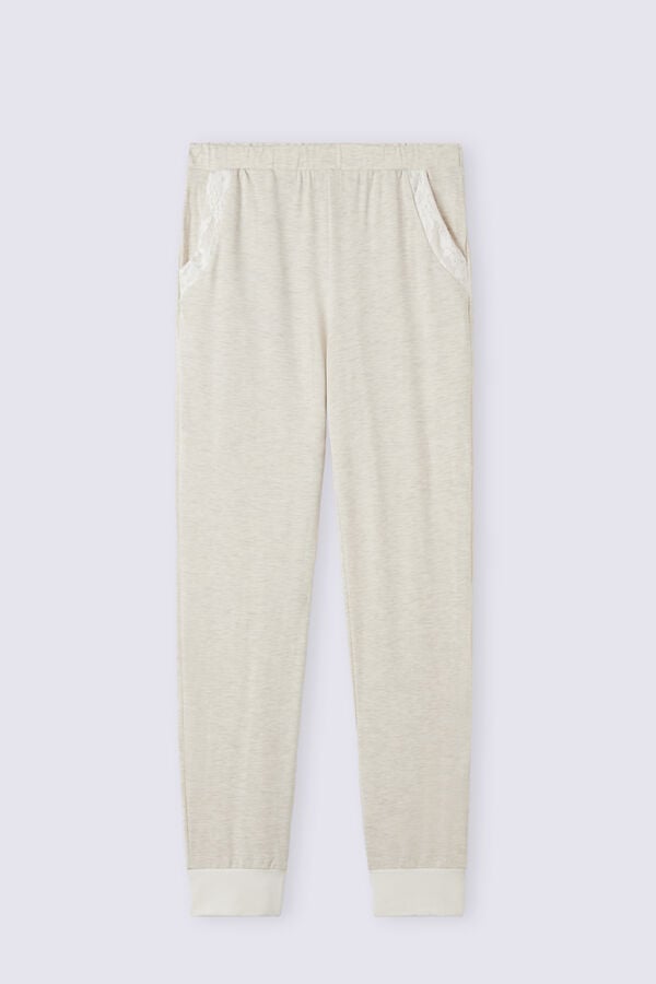 Intimissimi Baby It’s Cold Outside Modal And Wool Jogger Donna Pantaloni Bianche | 928-LPOAUG