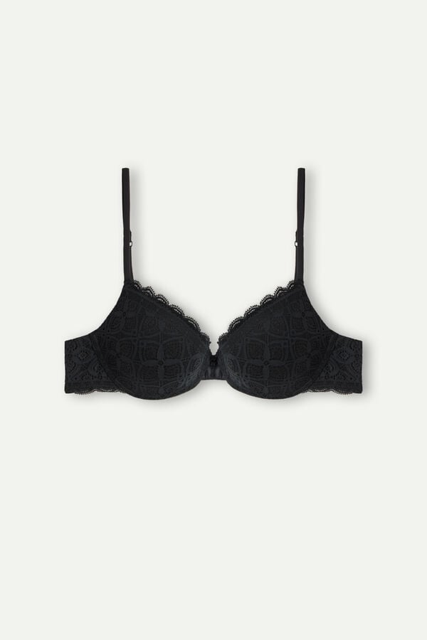 Intimissimi Bellissima Push-Up Lace Donna Reggiseno Nere | 192-EZLVPM