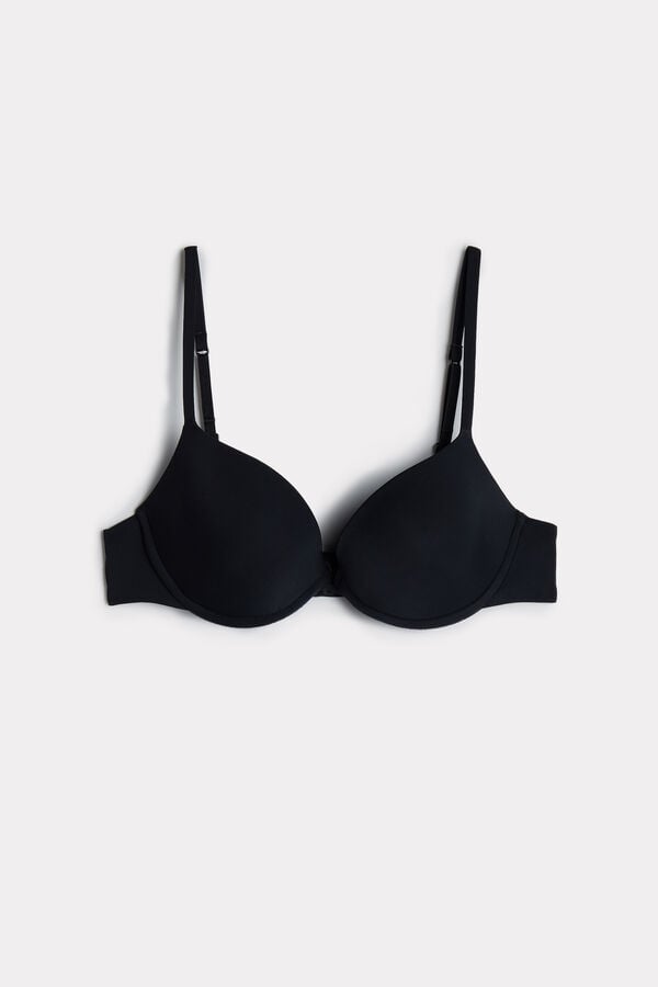 Intimissimi Bellissima Push-Up Microfiber Donna Reggiseno Nere | 341-NDFPVG