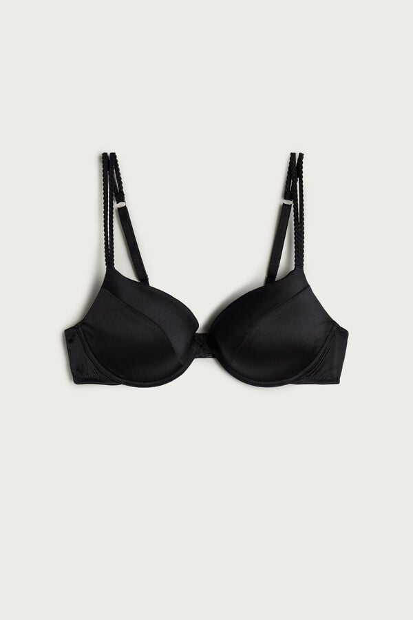 Intimissimi Bellissima Silk Push-Up Donna Reggiseno Nere | 658-TZCNGR