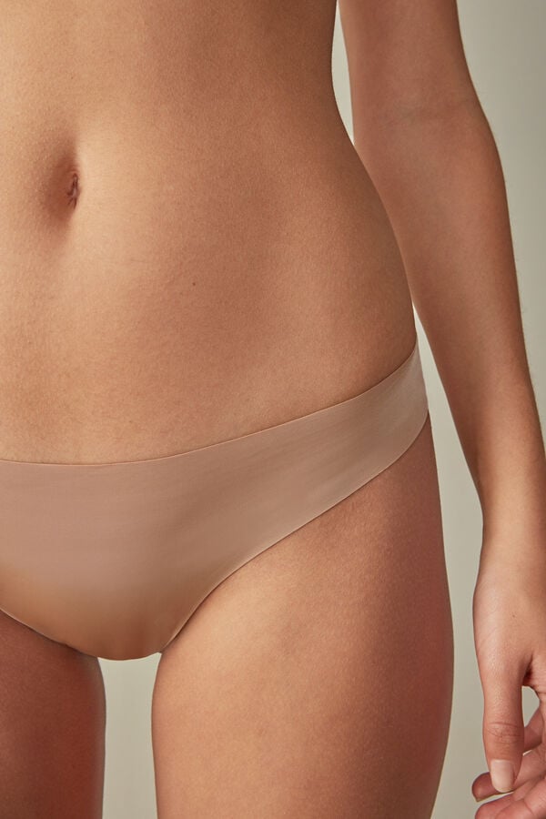 Intimissimi Brazilian Seamless Ultra Light Microfiber Donna Slip Arancioni Beige | 036-QCPSJU