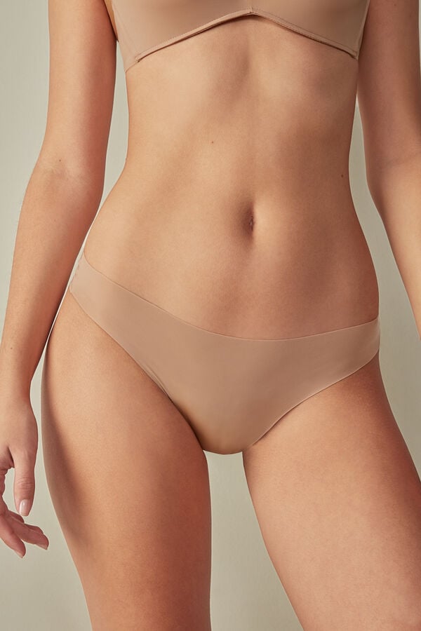 Intimissimi Brazilian Seamless Ultra Light Microfiber Donna Slip Arancioni Beige | 036-QCPSJU