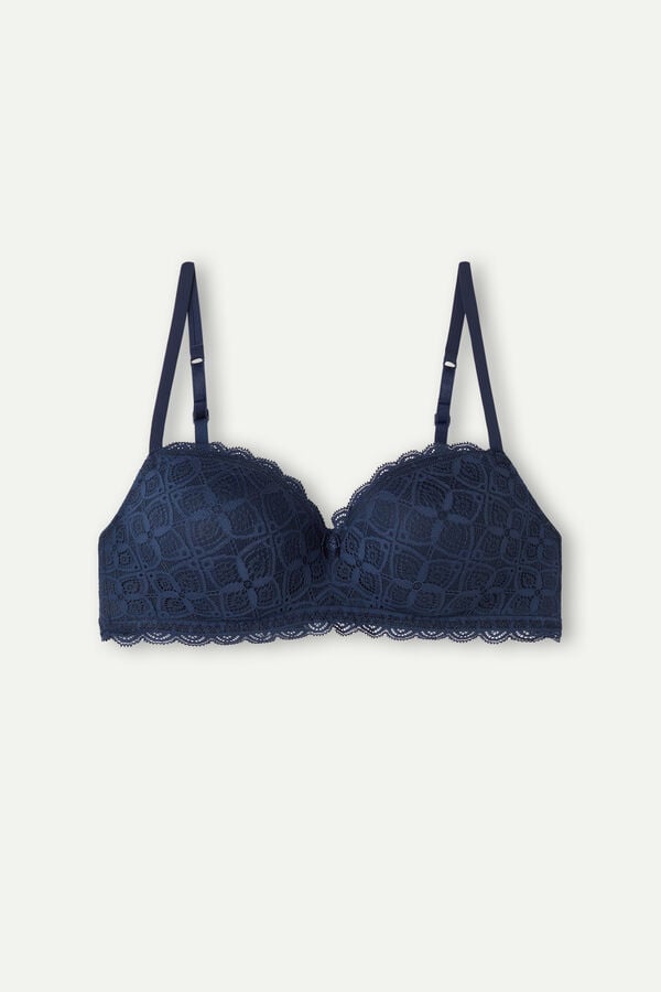 Intimissimi Claudia Balconette Lace Donna Reggiseno Blu | 759-LSXHBC