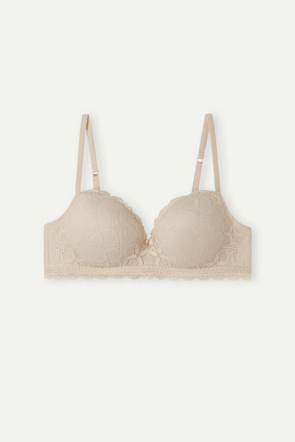 Intimissimi Claudia Balconette Lace Donna Reggiseno Crema Rosa | 741-RDKJGW