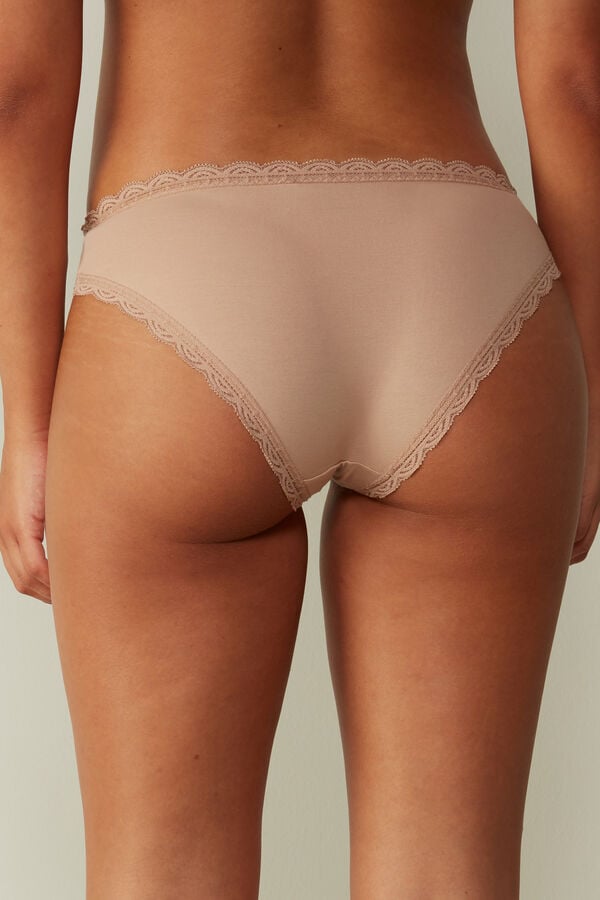 Intimissimi Cotton And Lace Donna Slip Arancioni Beige | 867-MXSHVQ