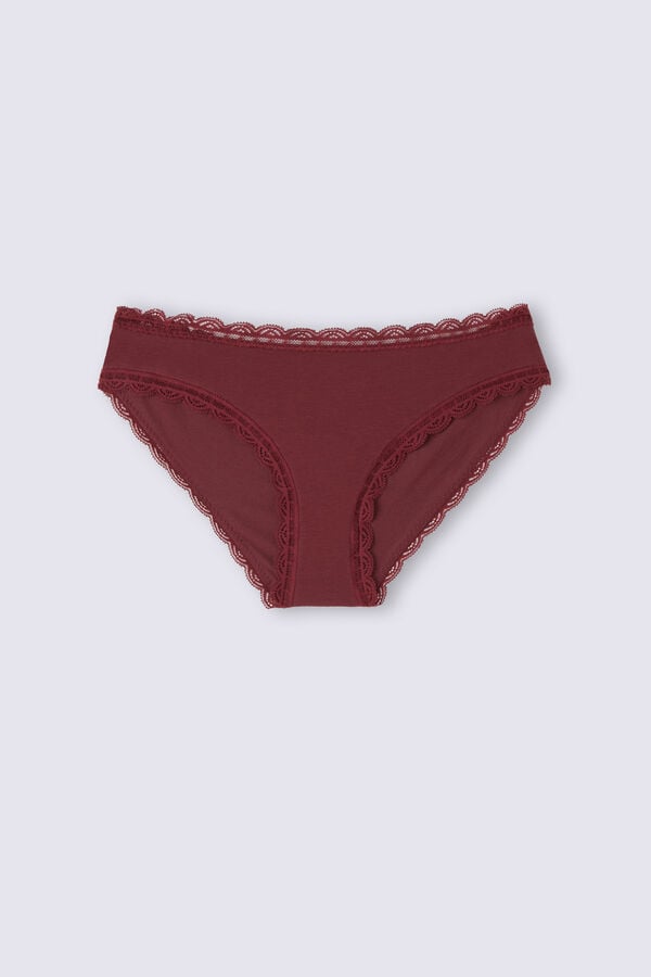 Intimissimi Cotton And Lace Donna Slip Rosse | 401-ERKZFX