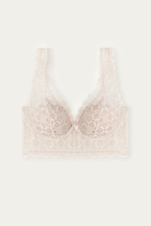 Intimissimi Eleonora Balconette Lace Donna Reggiseno Crema Rosa | 235-MQLOJT